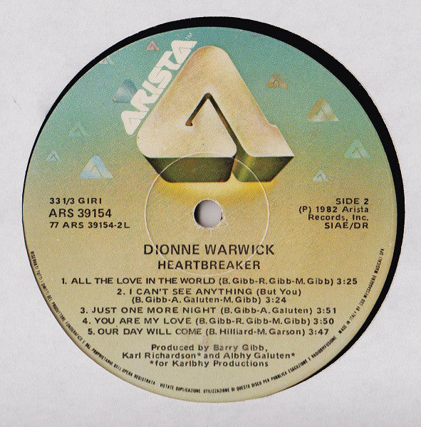 Dionne Warwick : Heartbreaker (LP, Album)