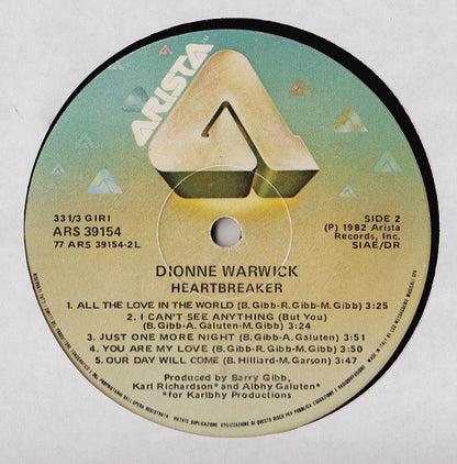 Dionne Warwick : Heartbreaker (LP, Album)