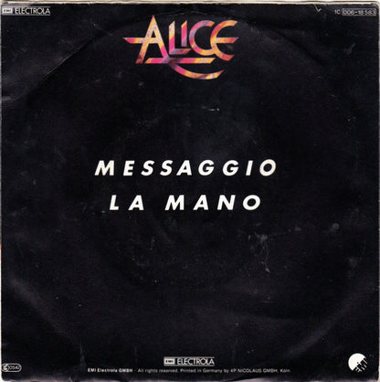 Alice (4) : Messaggio (7", Single)