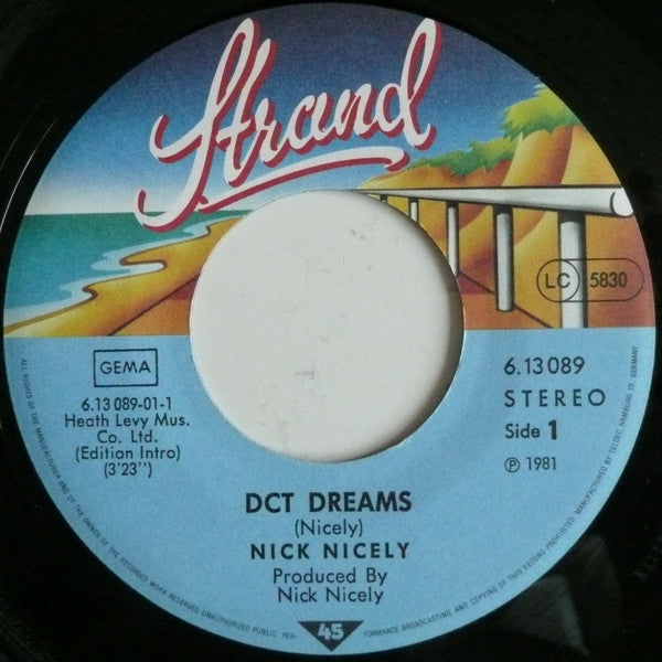 Nick Nicely : DCT Dreams (7", Single)