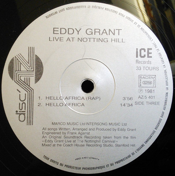 Eddy Grant : Live At Notting Hill (2xLP, Album, Gat)