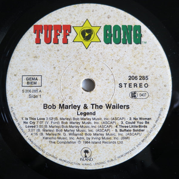 Bob Marley And The Wailers* : Legend (The Best Of Bob Marley And The Wailers) (LP, Comp, RE)