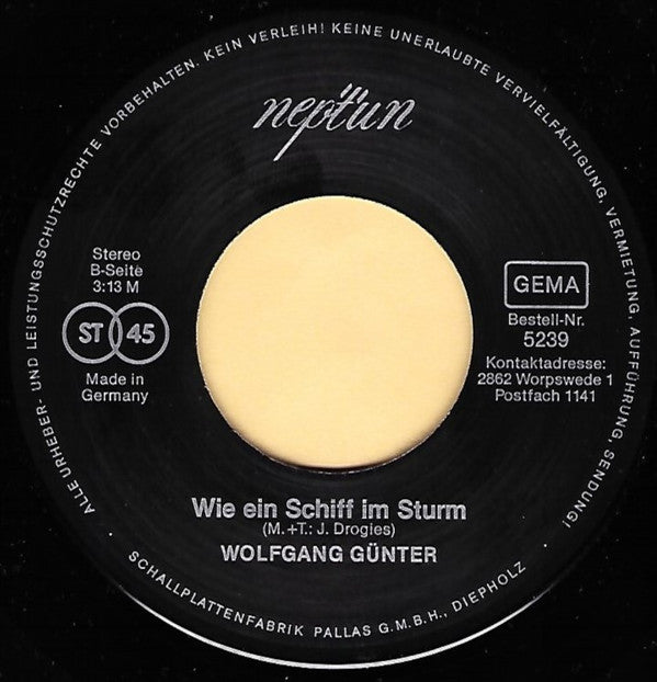 Wolfgang Günter : Abendrot (7", Single)