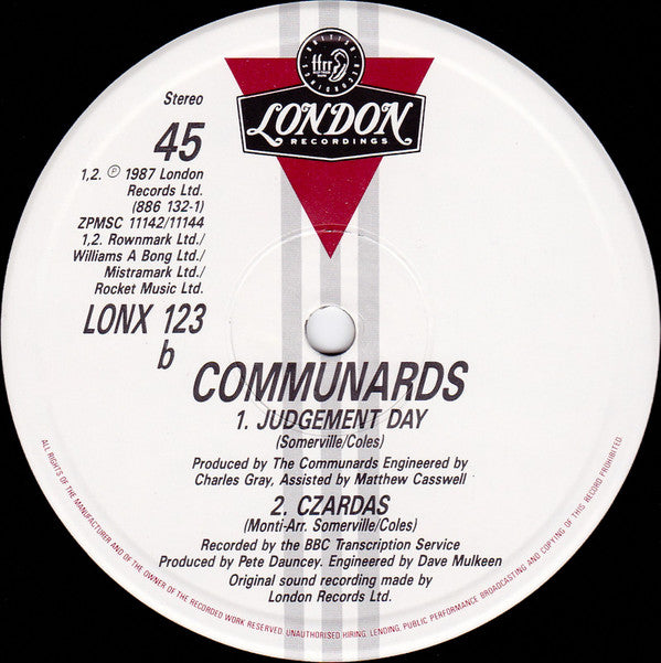 The Communards : You Are My World (12", Single)
