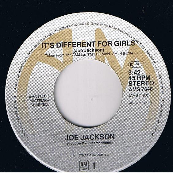 Joe Jackson : It's Different For Girls (7", Single)