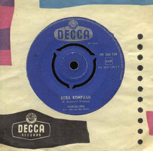 Het Cocktail Trio* : Koba Kompaan / Catharina (7", Single)