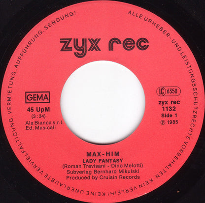 Max-Him : Lady Fantasy (7", Single)