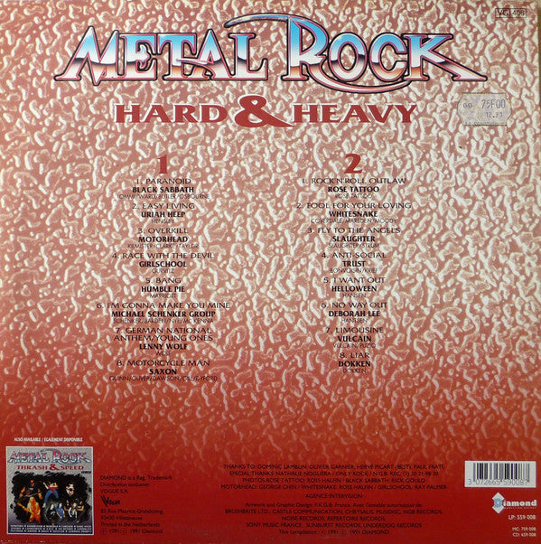 Various : Metal Rock - Hard & Heavy (LP, Comp)