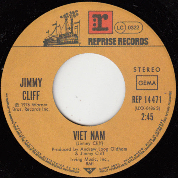 Jimmy Cliff : Viet Nam / The Harder They Come (7", Single)