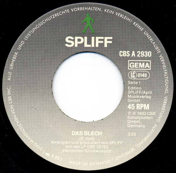 Spliff : Das Blech (7", Single)