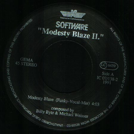 Software : Modesty-Blaze Vol. II (7", Single)