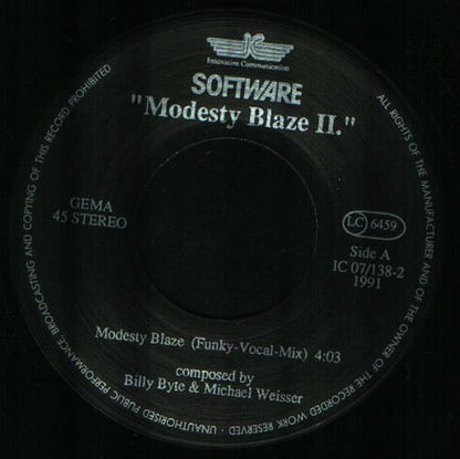 Software : Modesty-Blaze Vol. II (7", Single)