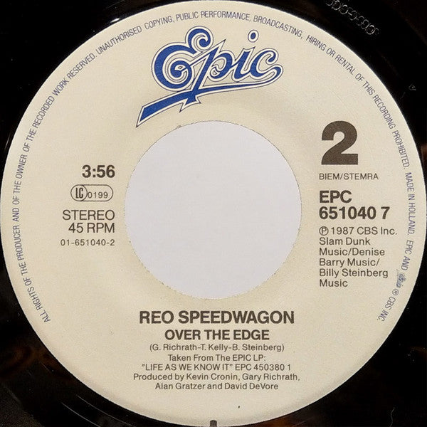 REO Speedwagon : In My Dreams (7", Single)