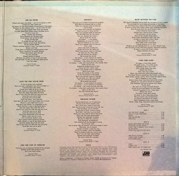 Crosby, Stills, Nash & Young : 4 Way Street (2xLP, Album)