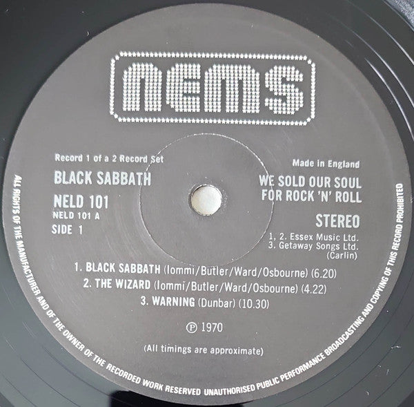 Black Sabbath : We Sold Our Soul For Rock 'N' Roll (2xLP, Comp, RE)
