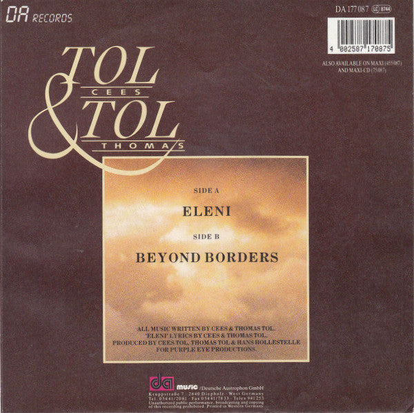 Cees Tol & Thomas Tol* : Eleni (7", Single)