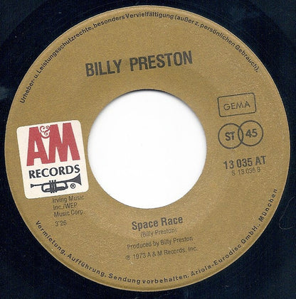 Billy Preston : My Soul Is A Witness / Space Race (7", Single)
