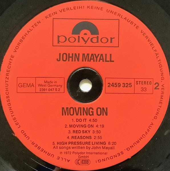 John Mayall : Moving On (LP, Album, RE)