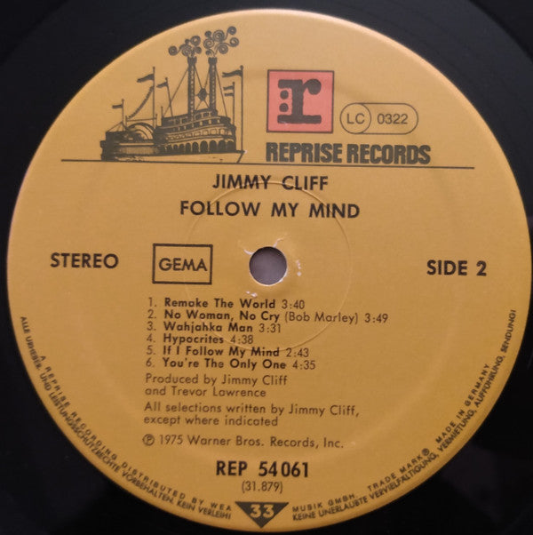 Jimmy Cliff : Follow My Mind (LP, Album, RE)