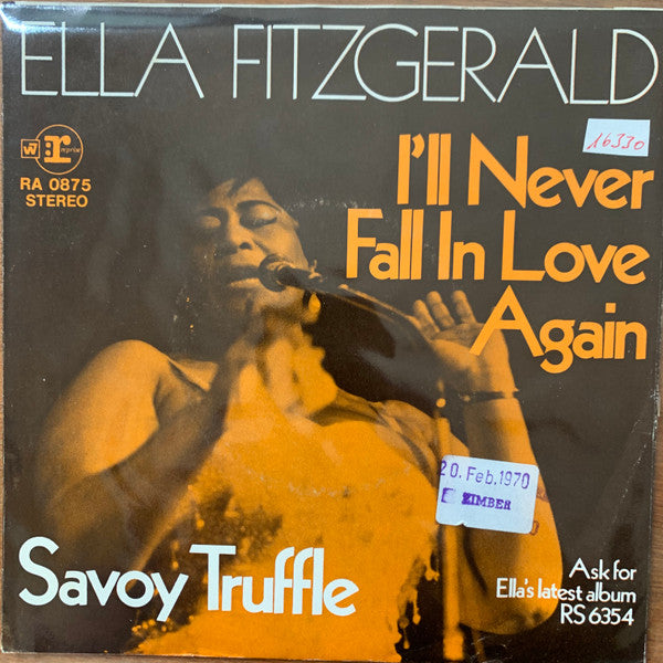 Ella Fitzgerald : I'll Never Fall In Love Again (7", Single)