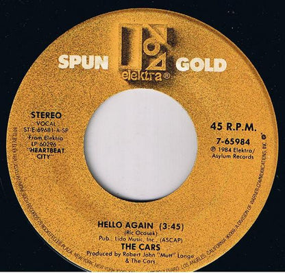 The Cars : Drive / Hello Again (7", Single)