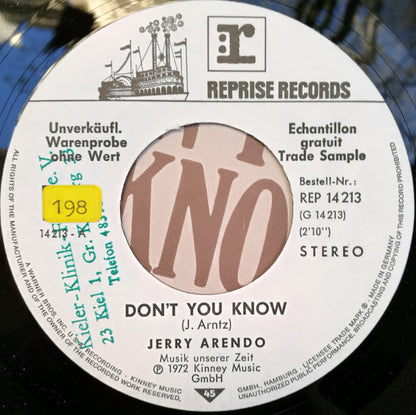 Jerry Arendo : Don't You Know (7", Single, Promo)
