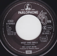 Pet Shop Boys : West End Girls (7", Single)