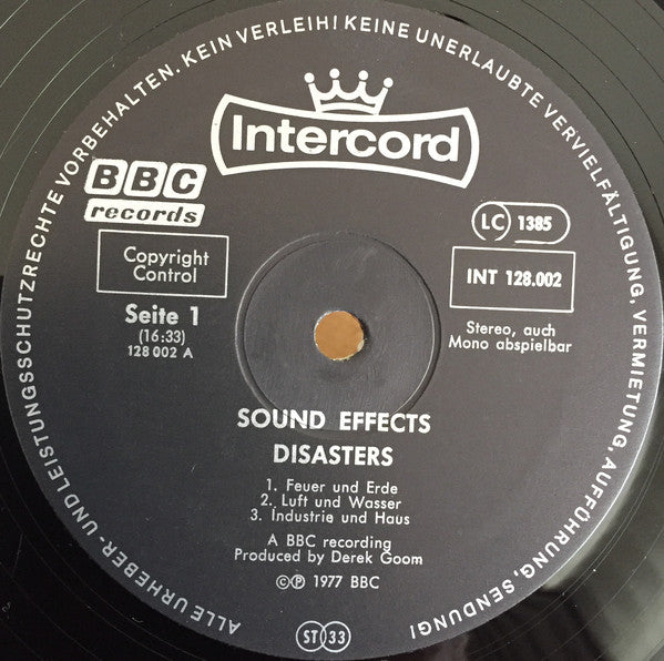 No Artist : Sound Effects: Disasters (LP)
