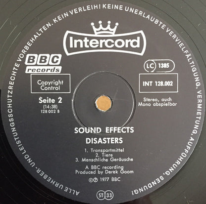 No Artist : Sound Effects: Disasters (LP)