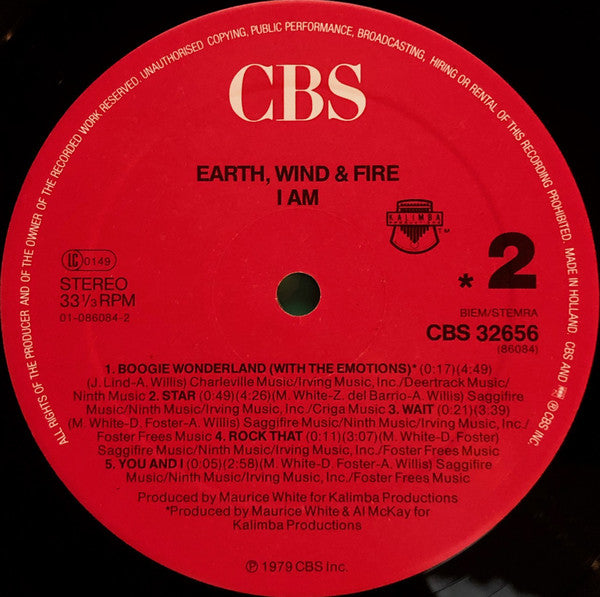Earth, Wind & Fire : I Am (LP, Album, RE, Gat)