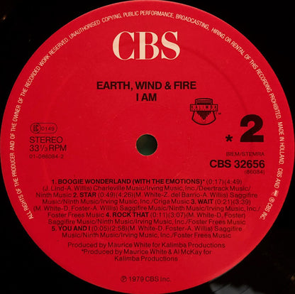Earth, Wind & Fire : I Am (LP, Album, RE, Gat)