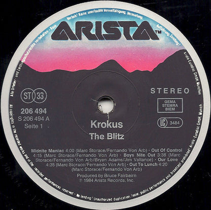 Krokus : The Blitz (LP, Album)