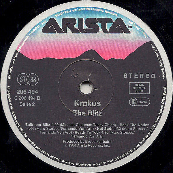 Krokus : The Blitz (LP, Album)