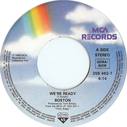 Boston : We're Ready (7", Single)