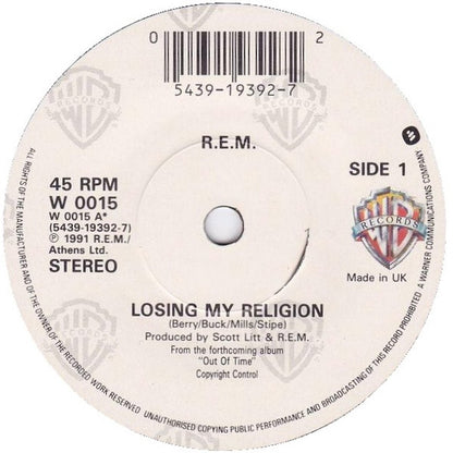 R.E.M. : Losing My Religion (7", Single)
