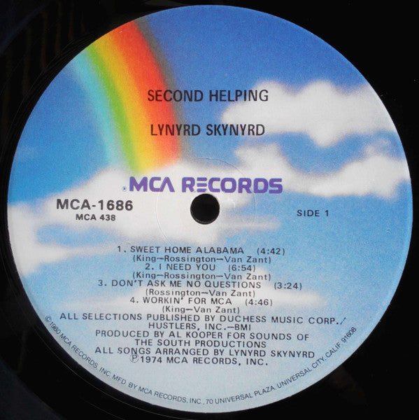 Lynyrd Skynyrd : Second Helping (LP, Album, RE, Glo)