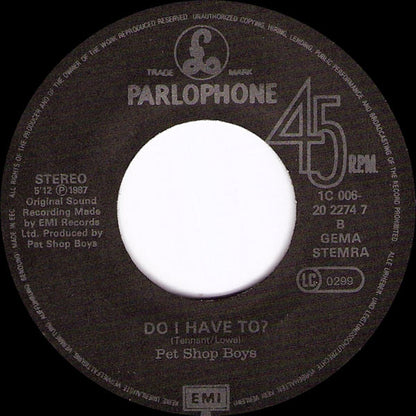 Pet Shop Boys : Always On My Mind (7", Single)