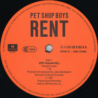 Pet Shop Boys : Rent (12", Maxi)