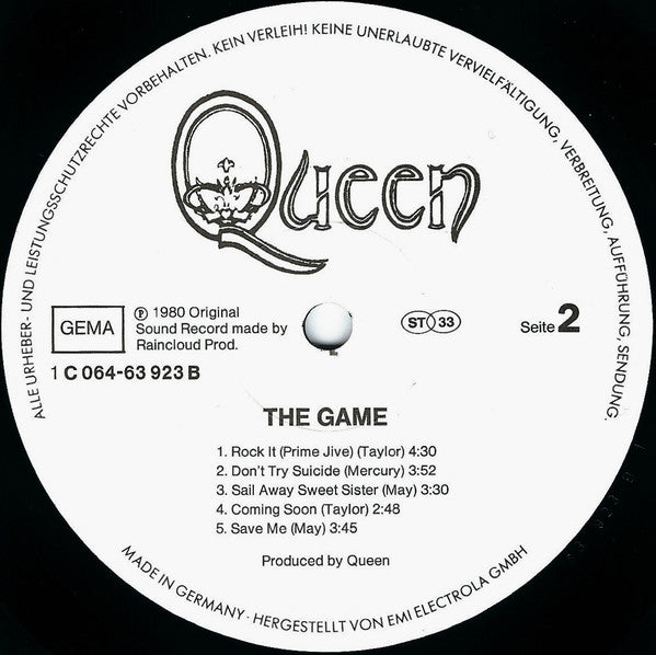 Queen : The Game (LP, Album, Foi)