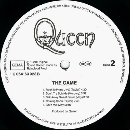 Queen : The Game (LP, Album, Foi)