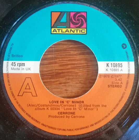 Cerrone : Love In 'C' Minor (7", Single)