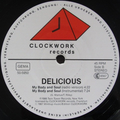 Delicious (13) : My Body And Soul (12")