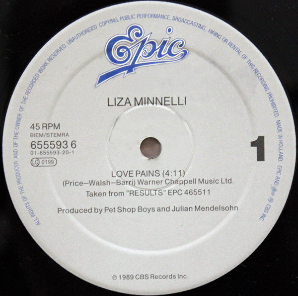 Liza Minnelli : Love Pains (12", Maxi)