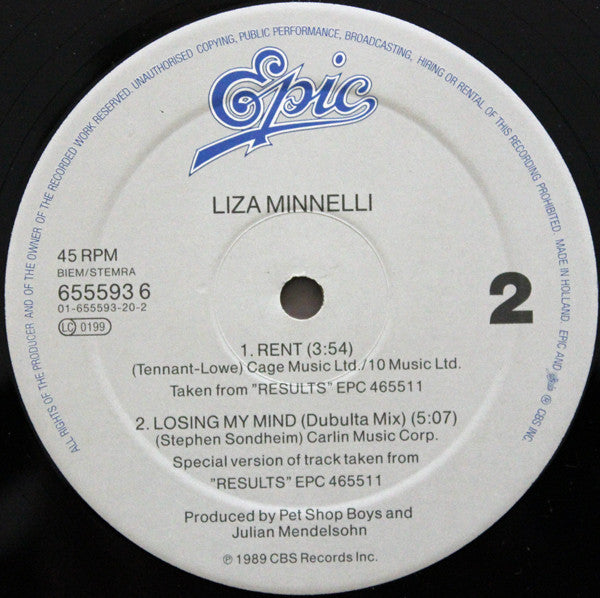 Liza Minnelli : Love Pains (12", Maxi)