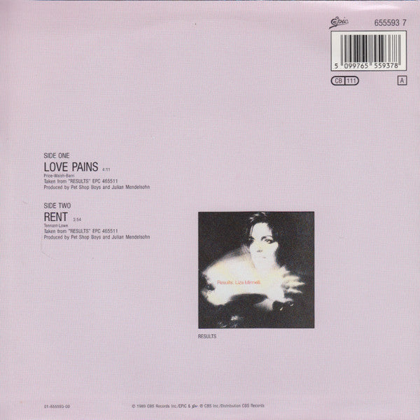 Liza Minnelli : Love Pains (7")