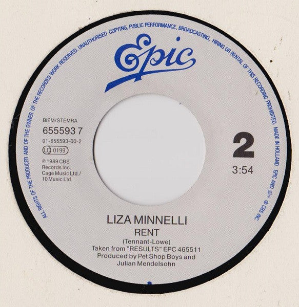 Liza Minnelli : Love Pains (7")