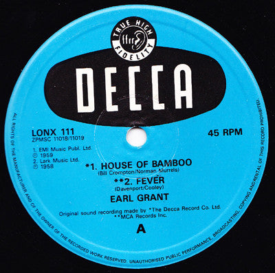 Various : The House Of Bamboo EP (12", EP)