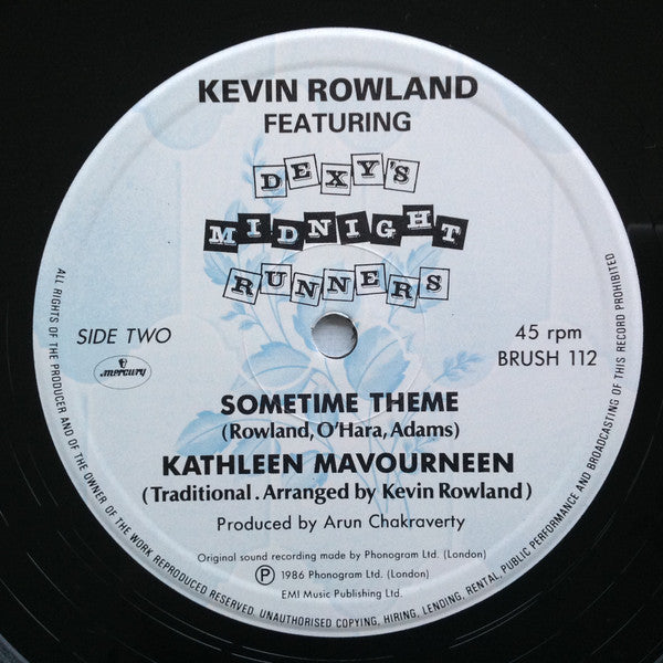 Kevin Rowland Featuring Dexy's Midnight Runners* : Because Of You (12")