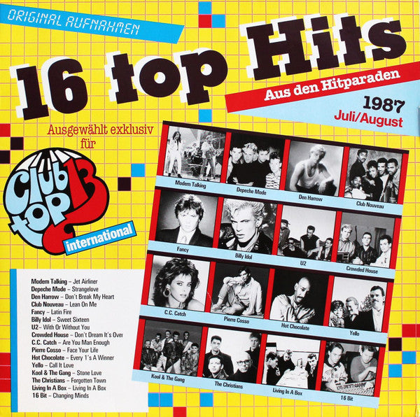 Various : 16 Top Hits - Juli/August 1987 (LP, Comp, Club)