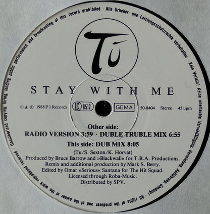 Tú : Stay With Me (12", Maxi)